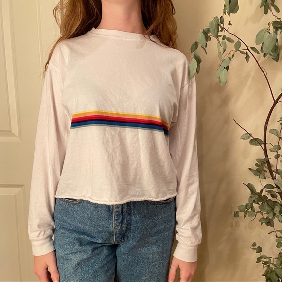 Brandy Melville rainbow long sleeve - Picture 3 of 4